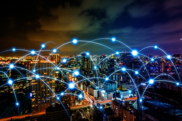 torguard vpn services benefits big city at night connected through the internet 